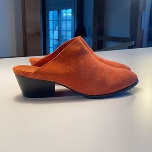 Charlotte Stone red suede slides size 7